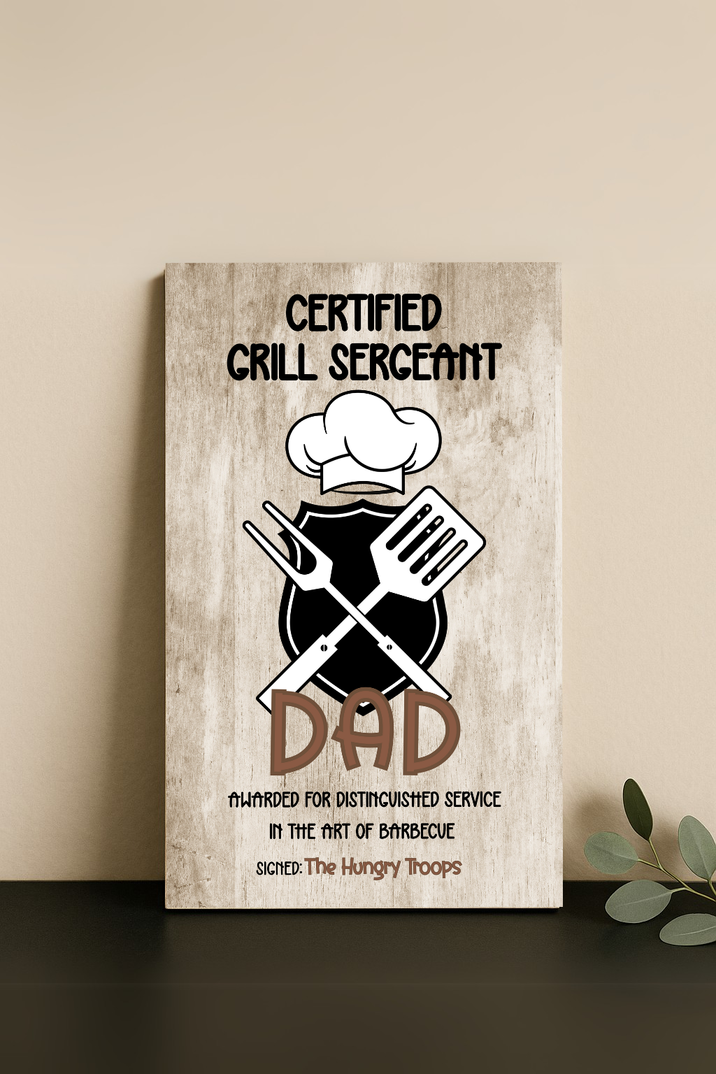 Grill Sergeant BBQ Sign –  For the King of the Grill