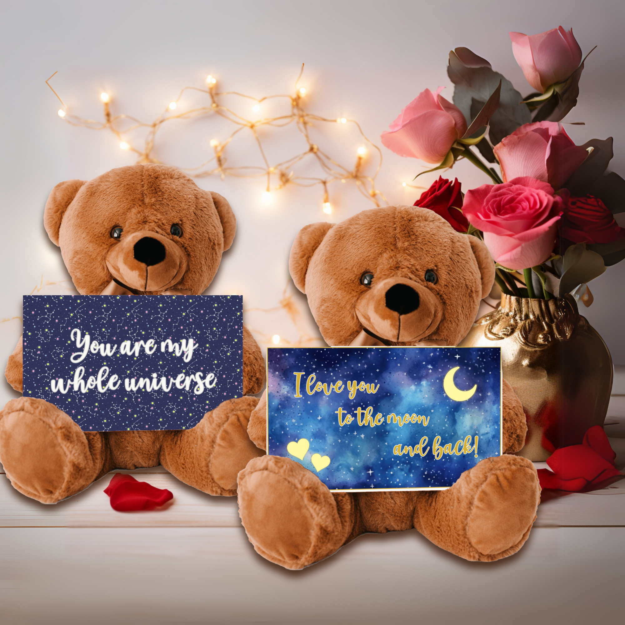 Celestial Themed Romantic Teddy Bear Gift