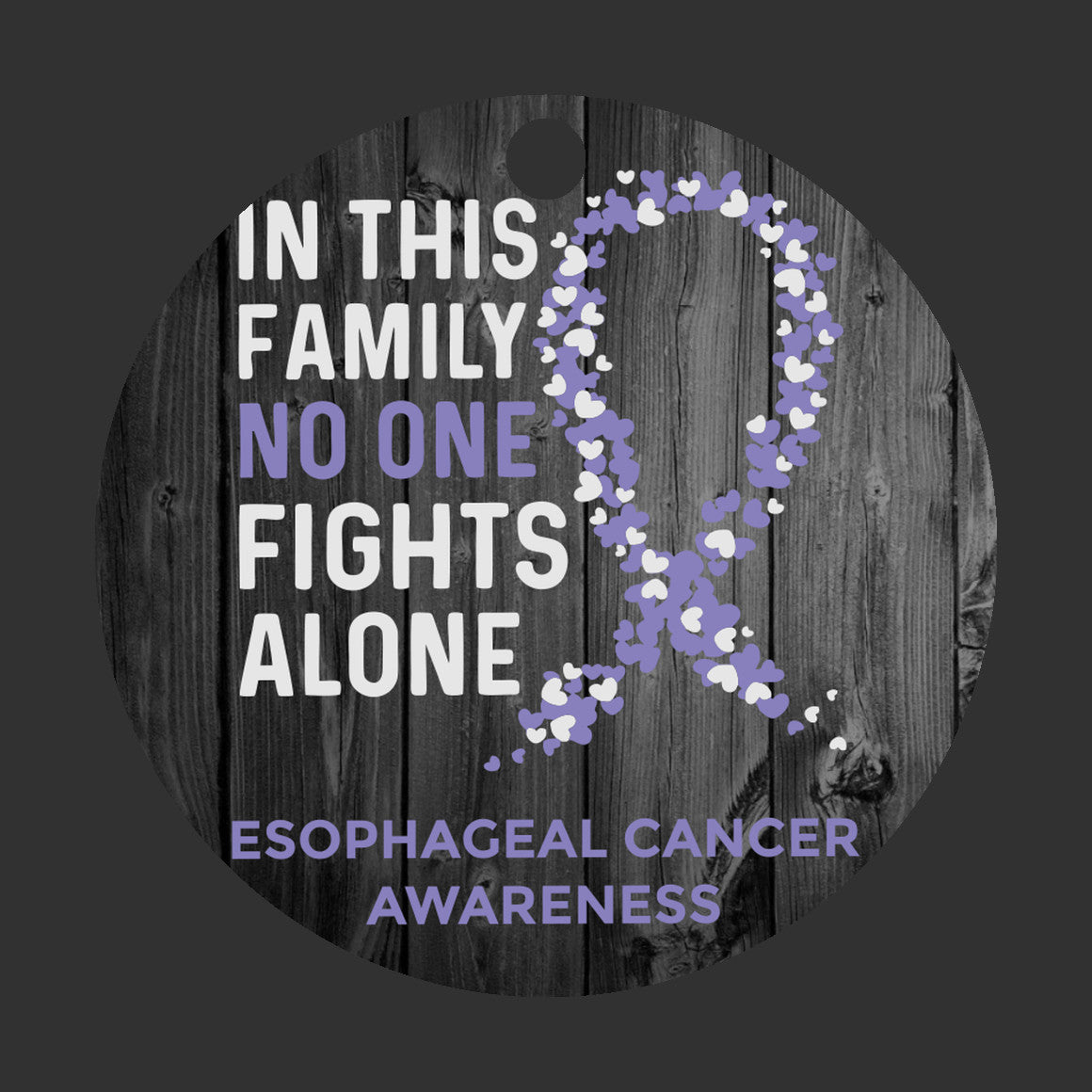 Esophageal Cancer Awareness Christmas Ornament