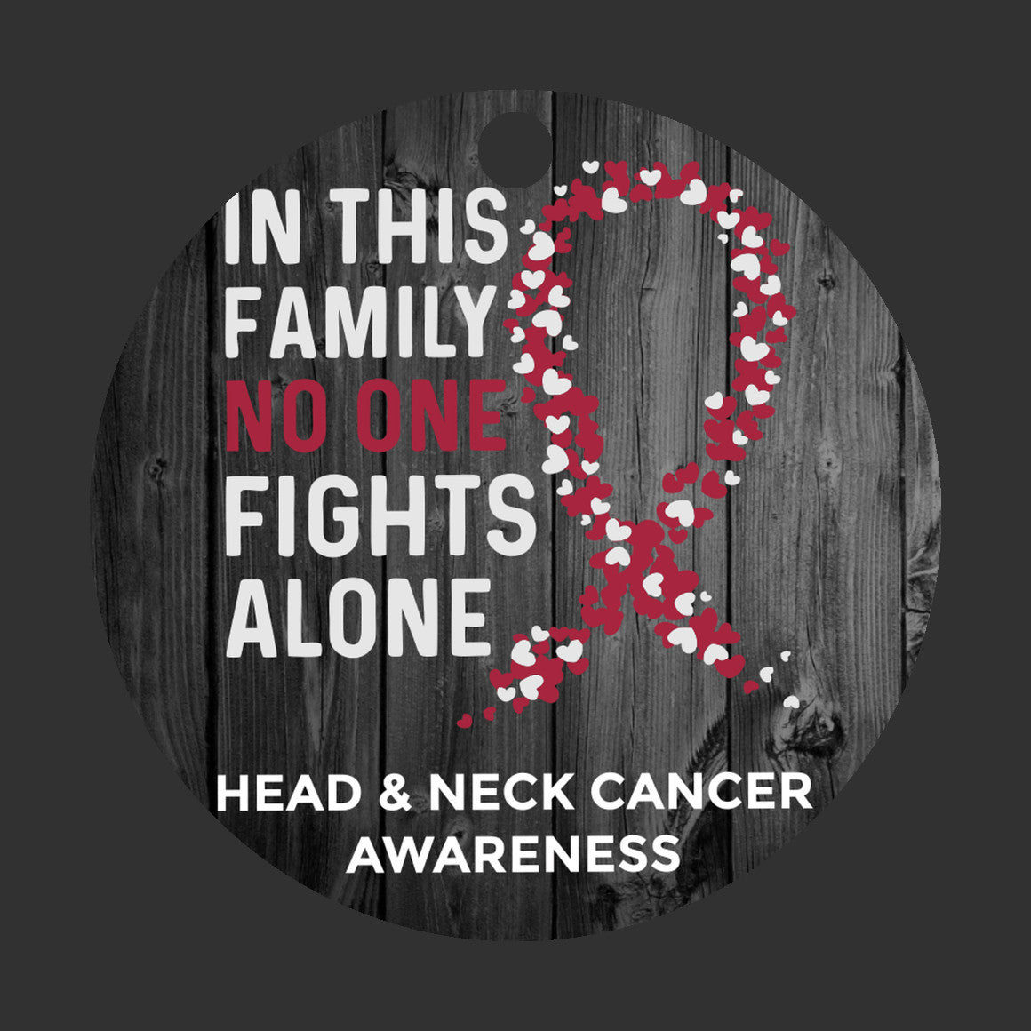 Head & Neck Cancer Awareness Christmas Ornament