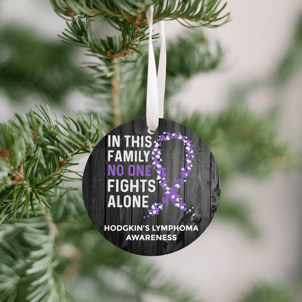 Hodgkin's Lymphoma Awareness Christmas Ornament