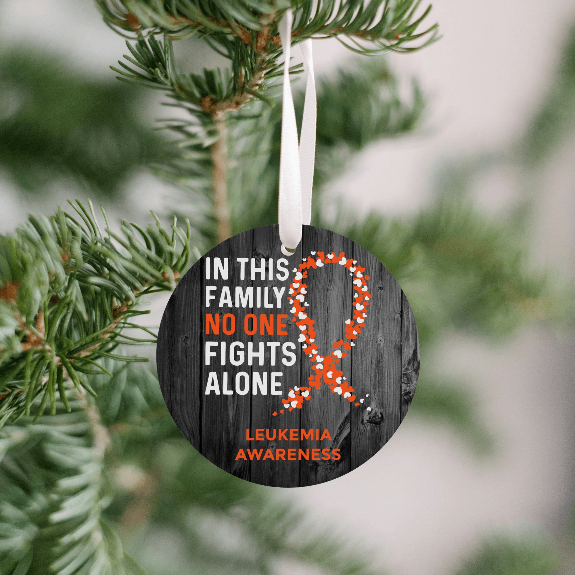 Leukemia Awareness Christmas Ornament