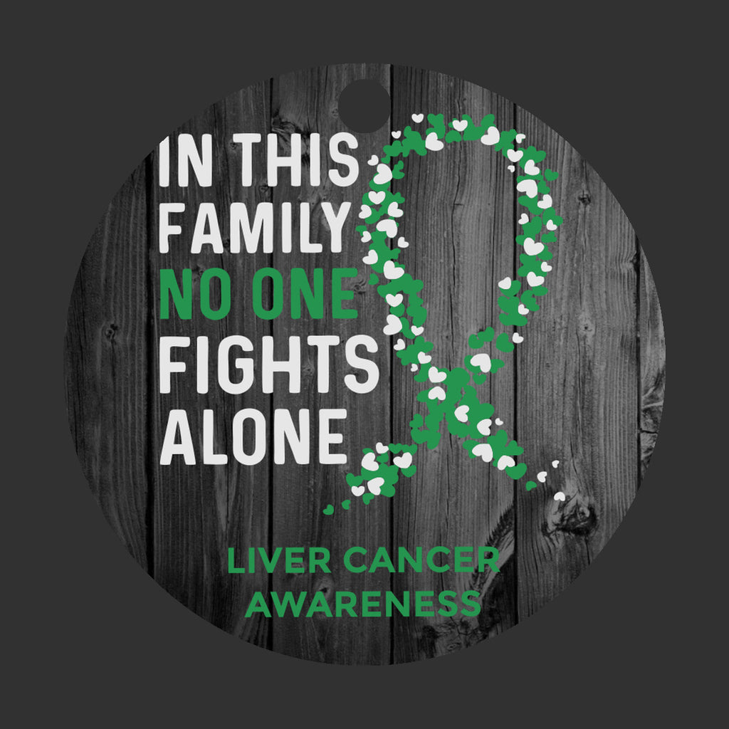 Liver Cancer Awareness Christmas Ornament