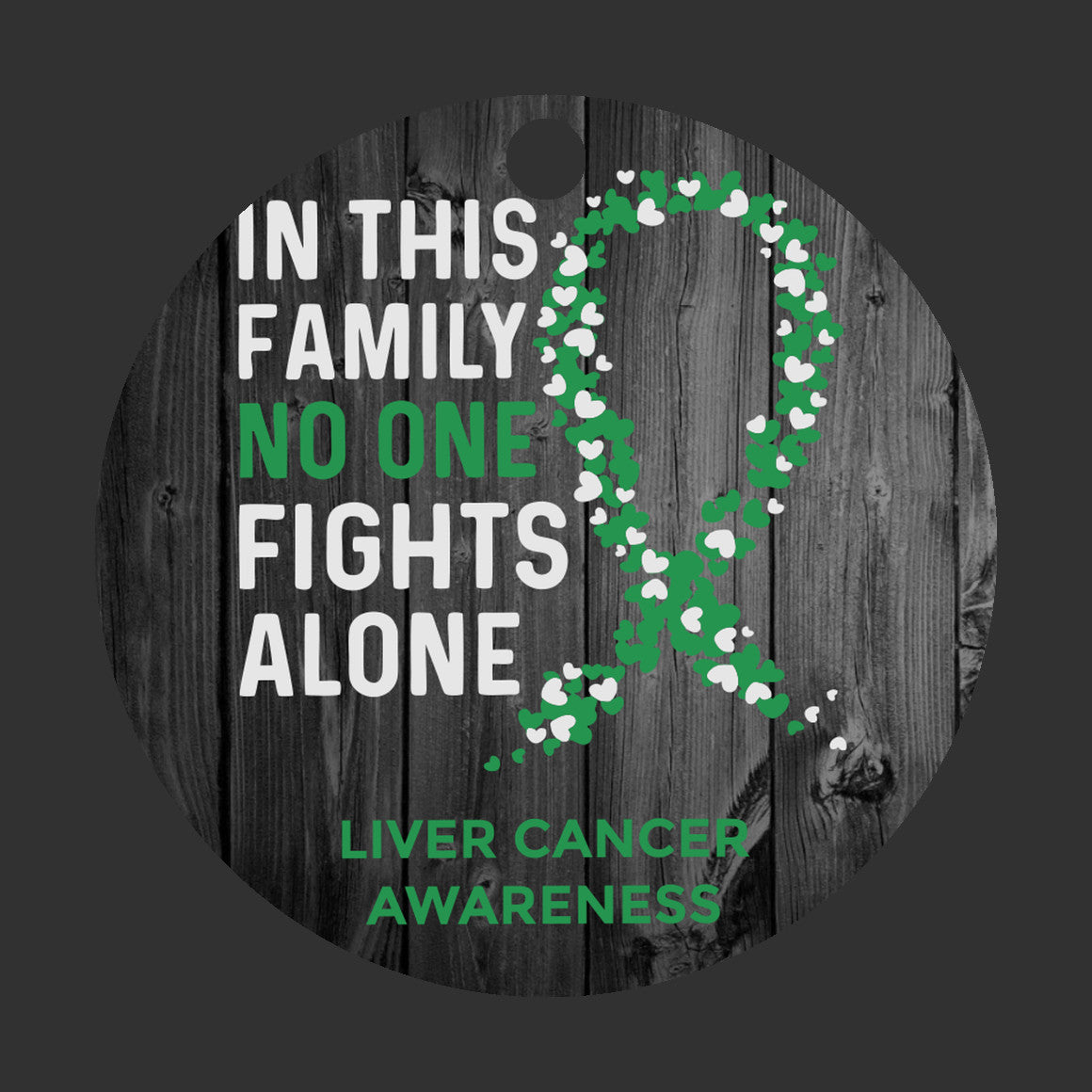 Liver Cancer Awareness Christmas Ornament