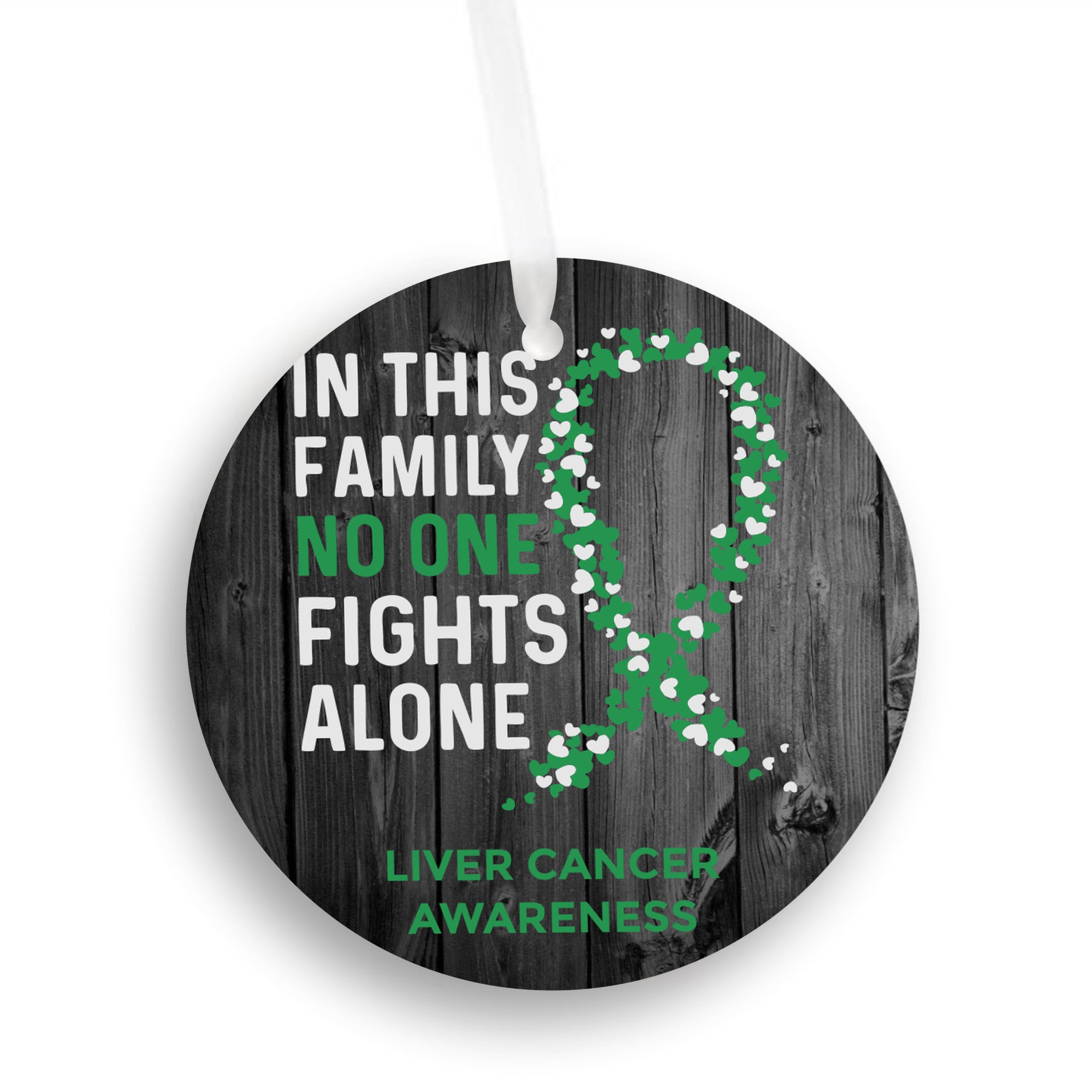 Liver Cancer Awareness Christmas Ornament