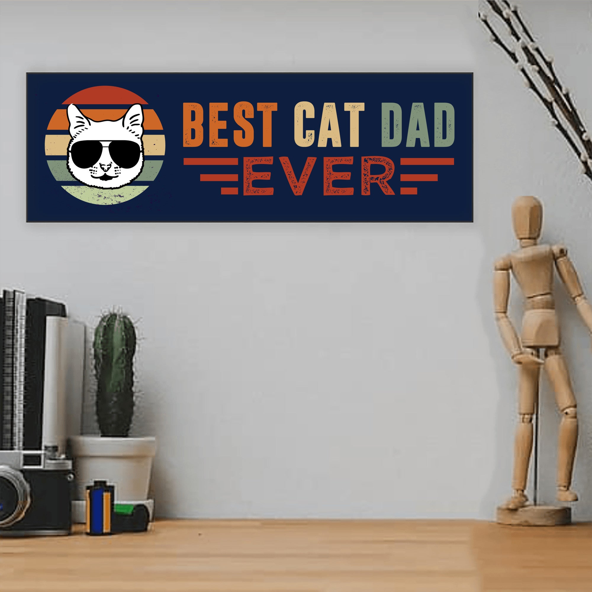 Cat Dad Father's Day Sign-MDF Sign